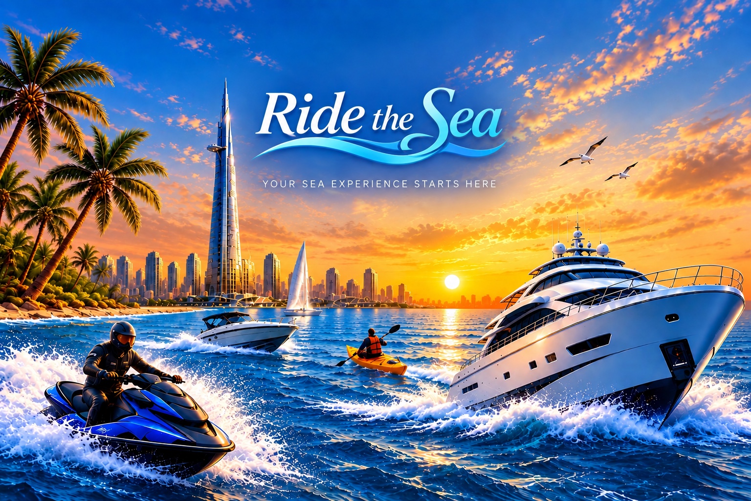 Ride the Sea — لوحة فنية للتجارب البحرية